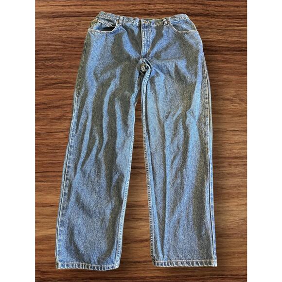Cabelas Men's Jeans 38x30 Blue Dark Wash Straight Leg Denim Hunting Gear EUC - Picture 1 of 10